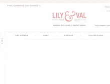 Tablet Screenshot of lilyandval.com